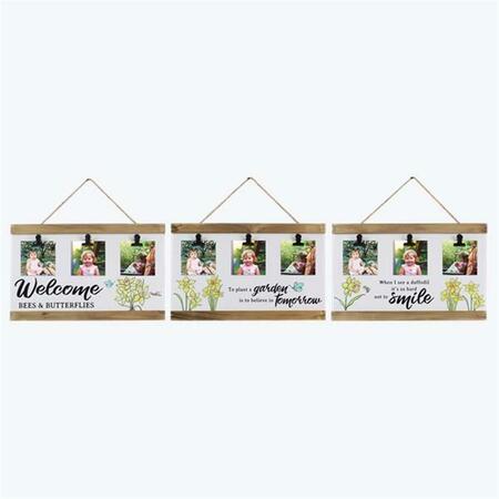 YOUNGS Wood Picture Clip Sign, Assorted Color - 3 Piece 72312